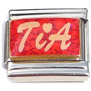 Red Glitter Tia Italian Charm Red Glitter Tia Italian Charm