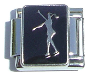 Ice Skater Italian Charm