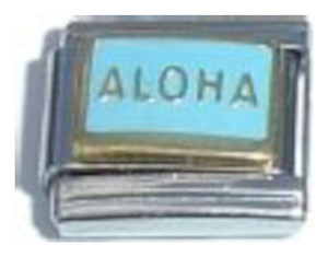 Light Blue Aloha Italian Charm