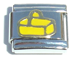 Yellow Basket Italian Charm