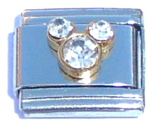 Clear Mouse Ears Italian Charm Clear Mouse Ears Italian Charm