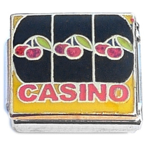 Casino Slot Machine Cherries Italian Charm
