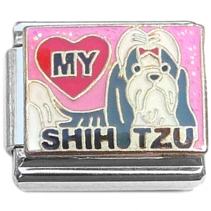 Love My Shih Tzu Dog Italian Charm