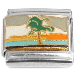 Palm Tree Water Sky Italian Charm Palm Tree Water Sky Italian Charm