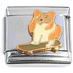 Dog Skateboard Italian Charm