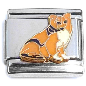 Corgi or Shiba Inu Brown Puppy Dog Italian Charm
