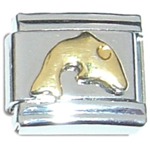 Swimming Dolphin Jumping Italian Charm Swimming Dolphin Jumping Italian Charm