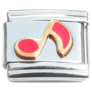 Music Note Song Red Italian Charm Music Note Song Red Italian Charm