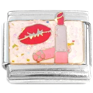 Lips and Lipstick Makeup Glitter Italian Charm