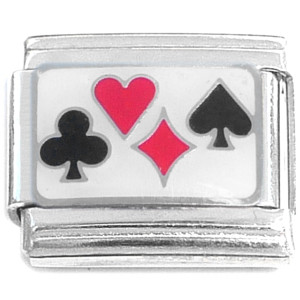 Playing Card Suits Club Heart Spade Diamond Italian Charm Playing Card Suits Club Heart Spade Diamond Italian Charm