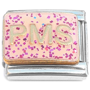PMS Pink Glitter Italian Charm PMS Pink Glitter Italian Charm