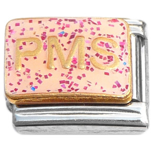 PMS Pink Glitter Italian Charm