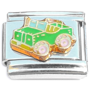 Offroad Vehicle ATV Jeep Green Italian Charm Offroad Vehicle ATV Jeep Green Italian Charm