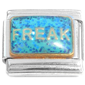 Freak Blue Glitter Italian Charm Freak Blue Glitter Italian Charm