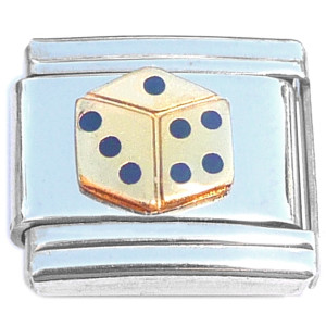 Single Die Rolling Dice Italian Charm