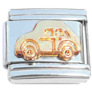 Cute Car Goldtone Italian Charm Cute Car Goldtone Italian Charm