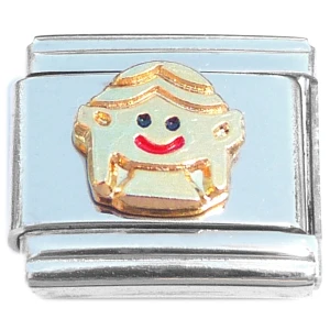 Smiling Child Gold Italian Charm