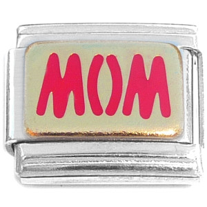 Red Mom Goldtone Italian Charm Red Mom Goldtone Italian Charm