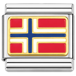Norway Norwegian Country Flag Italian Charm