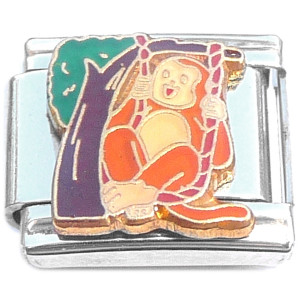 Monkey Swinging Tree Italian Charm