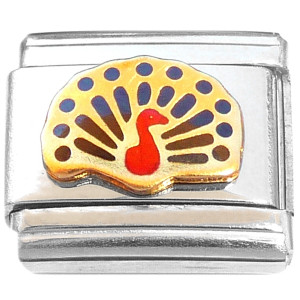 Peacock Feathers Bird Italian Charm