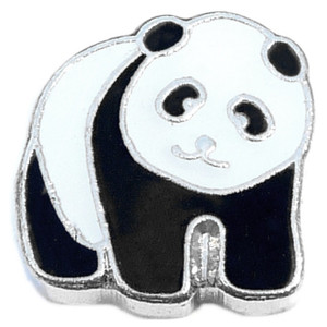 Panda Bear Floating Locket Charm