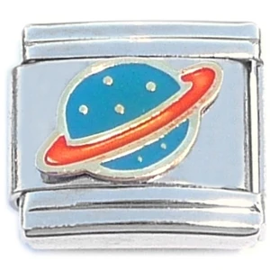 Space Planet with Ring Italian Charm