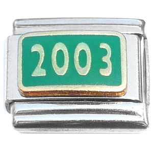 Year 2003 Green Italian Charm Year 2003 Green Italian Charm