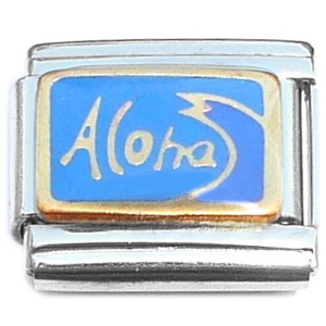 Aloha Blue Ocean Wave Italian Charm Aloha Blue Ocean Wave Italian Charm