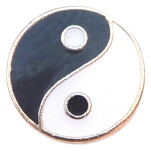 Yin Yang Symbol Floating Locket Charm Yin Yang Symbol Floating Locket Charm