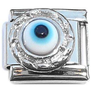 Raised Protective Evil Eye Italian Charm Raised Protective Evil Eye Italian Charm