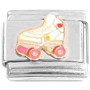 Roller Skate Heart Star Italian Charm