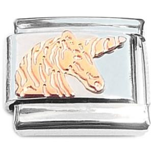 Pretty Unicorn Rose Gold Italian Charm