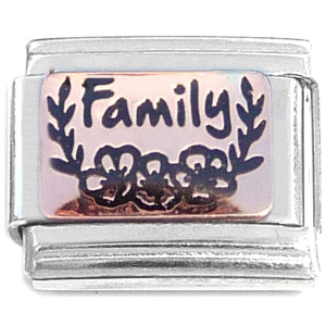 Family Flowers Rosegold Italian Charm Family Flowers Rosegold Italian Charm