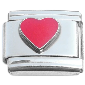 Red Heart Love Card Suit Italian Charm