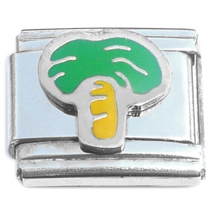 Palm Tree Waving Green Yellow Italian Charm