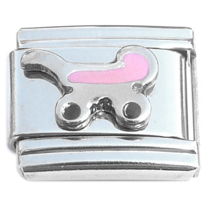 Pink Baby Stroller Pram Italian Charm Pink Baby Stroller Pram Italian Charm