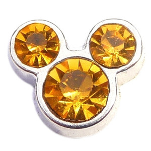 Mouse Ears November Floating Locket Charm Mouse Ears November Floating Locket Charm