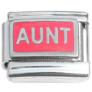 Aunt Light Red Italian Charm