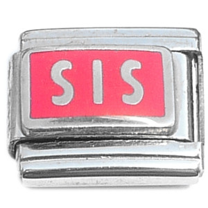 Sis Light Red Sister Italian Charm Sis Light Red Sister Italian Charm