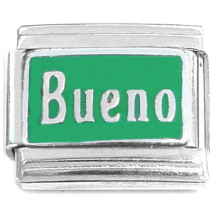 Bueno Spanish Good on Green Italian Charm Bueno Spanish Good on Green Italian Charm