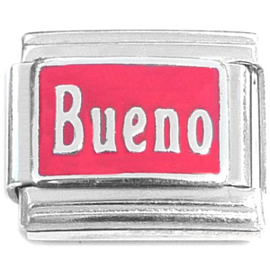 Bueno Spanish Good on Red Italian Charm Bueno Spanish Good on Red Italian Charm