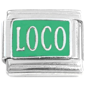 Loco Spanish Crazy on Green Italian Charm