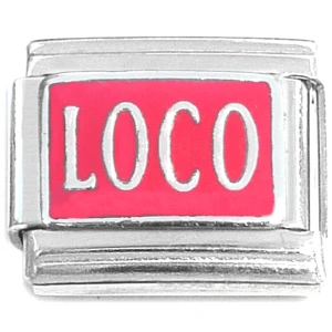 Loco Spanish Crazy on Red Italian Charm
