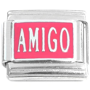 Amigo Spanish Male Friend on Red Italian Charm