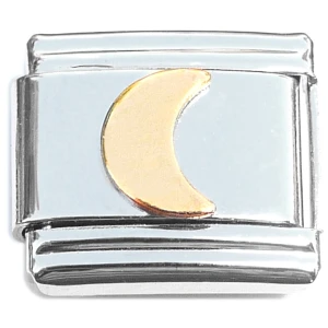 Moon in the Sky Gold Italian Charm