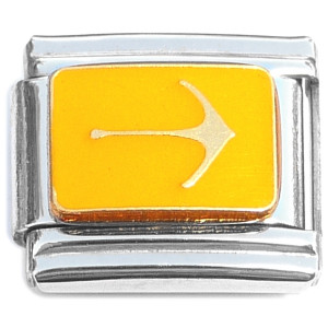 Pick Axe or Anchor Yellow Italian Charm Pick Axe or Anchor Yellow Italian Charm