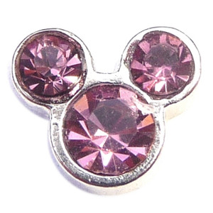 Mouse Ears June Floating Locket Charm Mouse Ears June Floating Locket Charm
