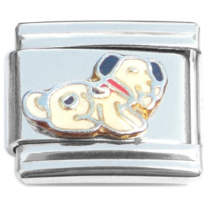 Cute Puppy Dog White Italian Charm Cute Puppy Dog White Italian Charm