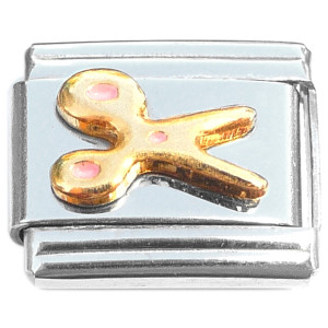 Scissors Pink Handles Italian Charm Scissors Pink Handles Italian Charm